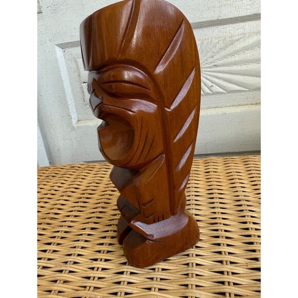 Vintage 60's Milo Wood Hawaii Carved Wood Tiki Sculpture 9" - Picture 3 of 9